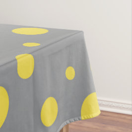 Polka Dot Muster Gelb Grau Tischdecke