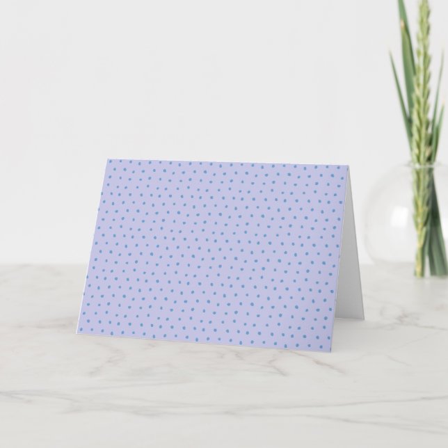 Polka Dot Muster in Periwinkle und Lilac Karte (Vorderseite)