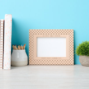 Polka Dot Muster mit benutzerdefiniertem Text Geätzte Rahmen