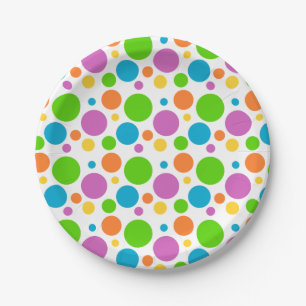 Polka-Dot-Muster Pappteller