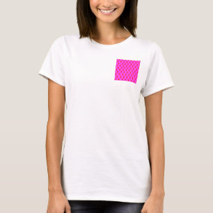 Polka Dot Muster Pop Kunstkatze in Rot und Heiß Ro T-Shirt