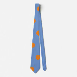 Polka Dot Neck Tie (Denim Blue & Orange) Krawatte