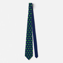 Polka Dot Neck Tie (Marine Blue & Lime Green)