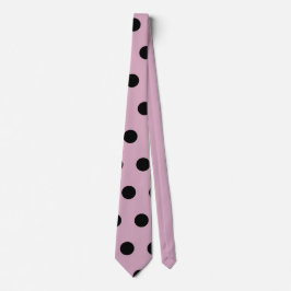 Polka Dot Neck Tie (Pink & Black) Krawatte