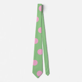 Polka Dot Neck Tie (Sage Green & Pastel Pink) Krawatte