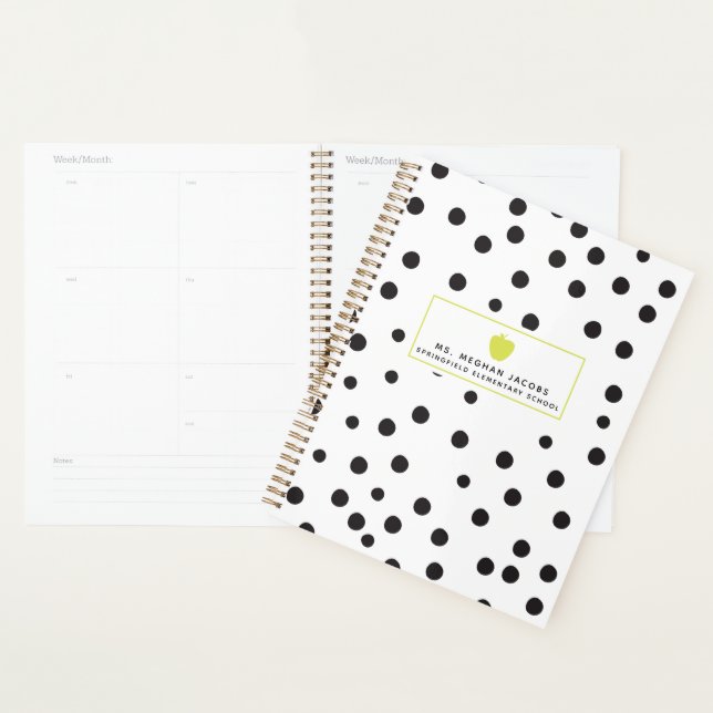 Polka Dot Neon Teacher Planner Planer (Anzeige)