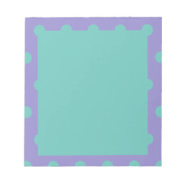 Polka Dot Notepad (Lavender & Aqua) Notizblock