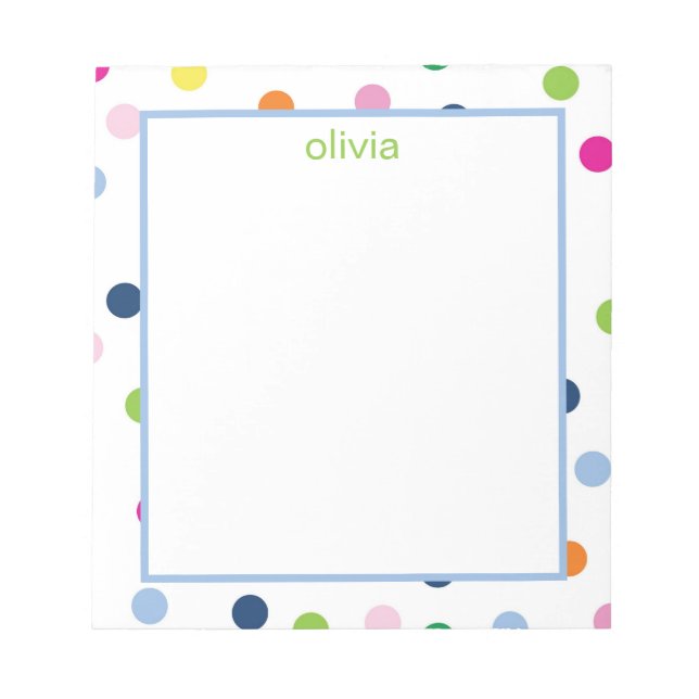 Polka Dot Notepad Notizblock (Vorderseite)