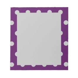 Polka Dot Notepad (Plum & Silver) Notizblock