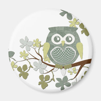 Polka Dot Owl in Tree Magnet