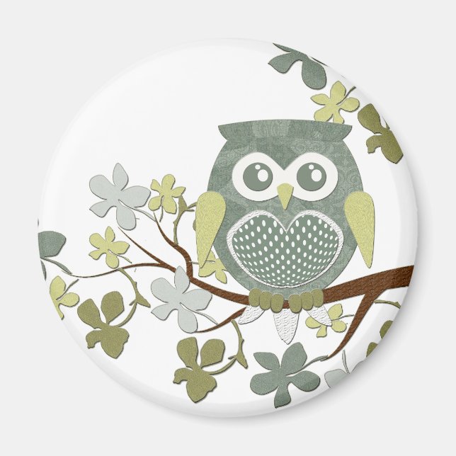 Polka Dot Owl in Tree Magnet (Vorne)