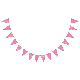 Polka Dot Party Banner (rosa und weich gelb)