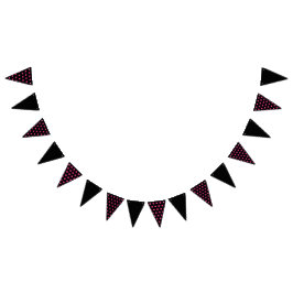 Polka Dot Party Banner (Schwarz & Neon Pink)