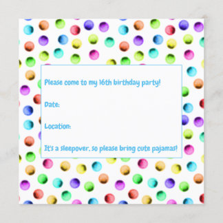 Polka Dot Party Einladung