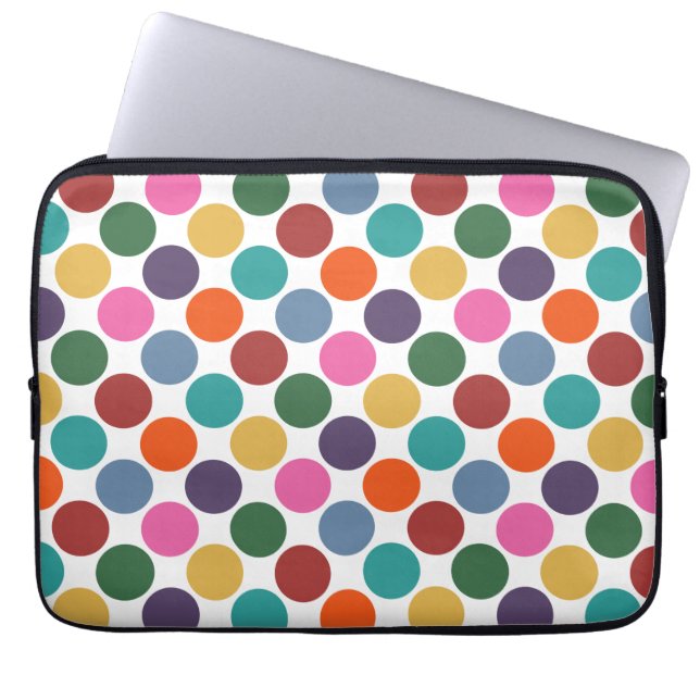 Polka Dot Pattern 13" Notebook-Sieb Laptopschutzhülle (Vorderseite)