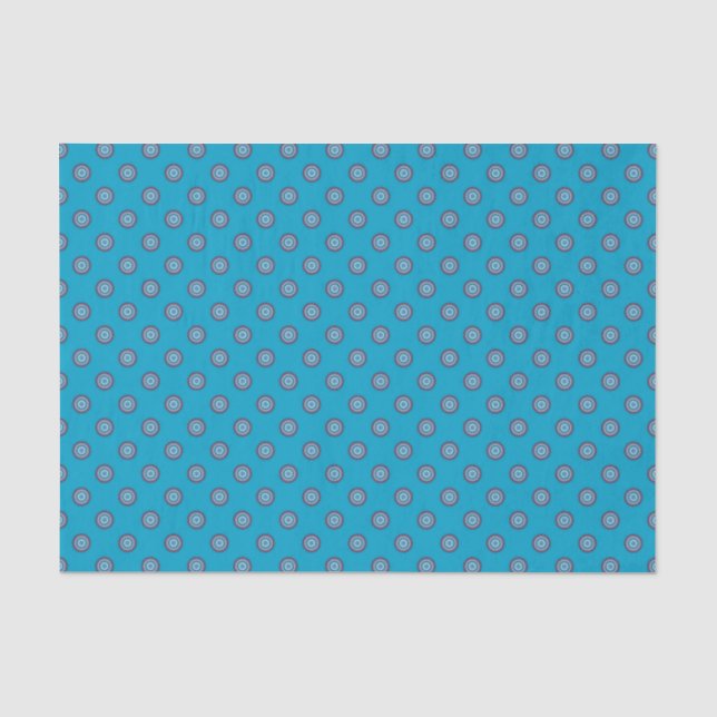 Polka Dot Pattern - Blau Pink Seidenpapier (Vorderseite)