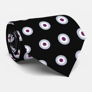 Polka Dot Pattern - Blaues Violet, graues Schwarz Krawatte