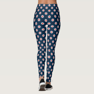 Polka Dot Pattern - Blaues Weiß Leggings