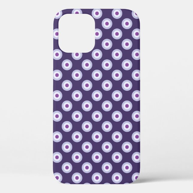 Polka Dot Pattern - Lila Blauer Violet Case-Mate iPhone Hülle (Rückseite)