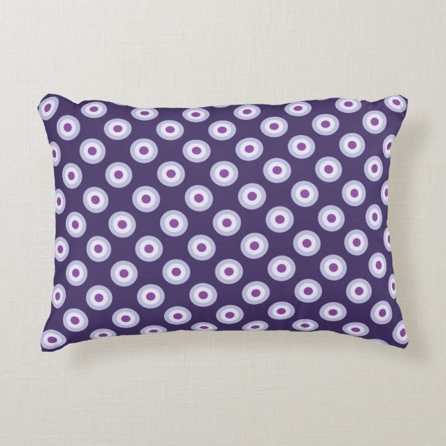 Polka Dot Pattern - Lila Blauer Violet Dekokissen (Vorderseite)