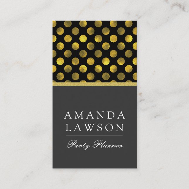 Polka Dot Pattern Party Planer Terminkarte (Vorderseite)