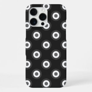 Polka Dot Pattern - Schwarz-weiß Grau iPhone 16 Pro Max Hülle