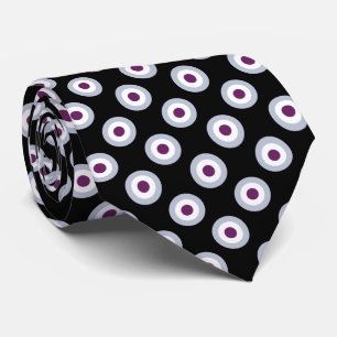 Polka Dot Pattern - Schwarz-weißes blaues Violett Krawatte