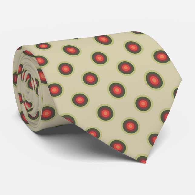 Polka Dot Pattern - Tomatenfarben Krawatte (Gerollt)