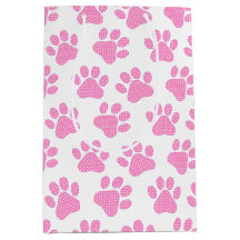 Polka dot paw Prints auf Weiß