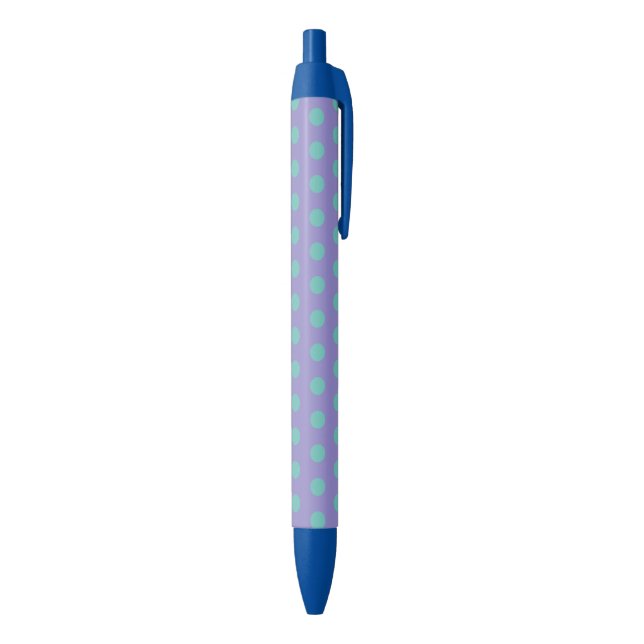Polka Dot Pens (Lavender & Aqua) Kugelschreiber (Unterseite (Vertikal))