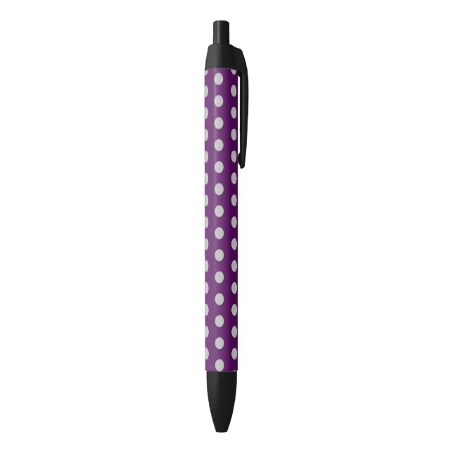Polka Dot Pens (Plum & Silver) Kugelschreiber (Unterseite (Vertikal))