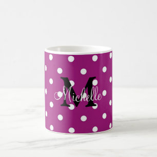 Polka Dot Personalisiert Kaffeetasse