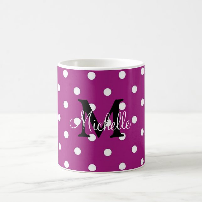 Polka Dot Personalisiert Kaffeetasse (Mittel)
