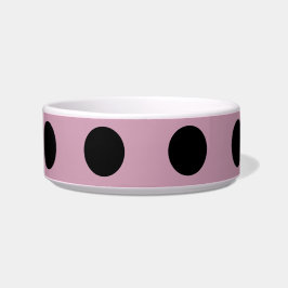 Polka Dot Pet Bowl (rosa & schwarz) Napf
