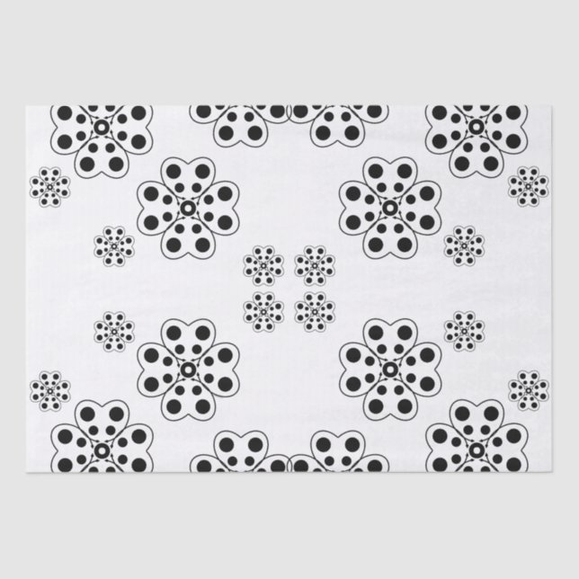 Polka Dot Petals Pattern Seidenpapier (Vorderseite)