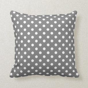 Polka Dot Pillow in Titanium Gray Kissen