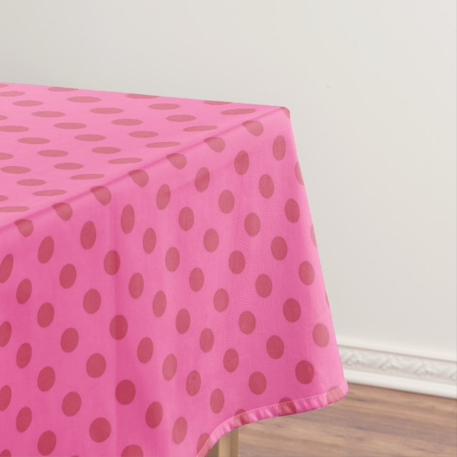 Polka dot pink, retro, rosa tischdecke (Beispiel)