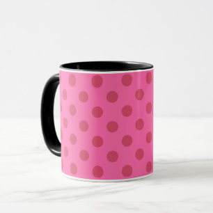 Polka dot pink tasse