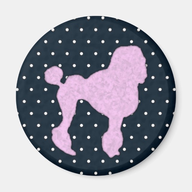 Polka Dot Poodle Magnet (Vorne)