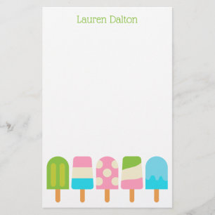 Polka Dot Popsicles Personalisiert Stationery Briefpapier