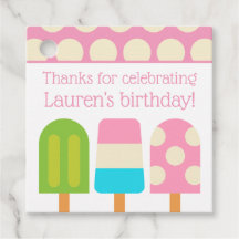 Polka Dot Popsicles Personalisierte Gefälligkeit o
