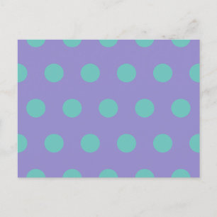 Polka Dot Postcard (Lavender & Aqua) Feiertagspostkarte