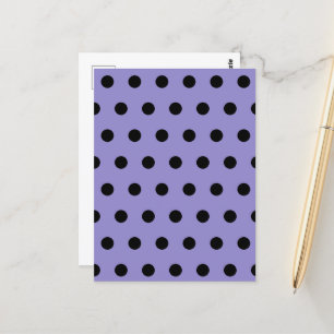 Polka Dot Postcard (Lavender & Black) Postkarte