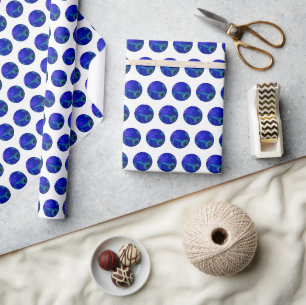 Polka Dot Precision: Der Blue Ray Bowl Geschenkpapier