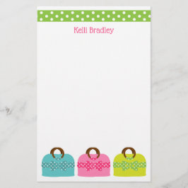 Polka Dot Purses Personalisiert Stationery