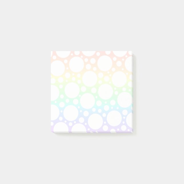 Polka Dot Rainbow Gradient Postit Notes Post-it Klebezettel (Vorderseite)