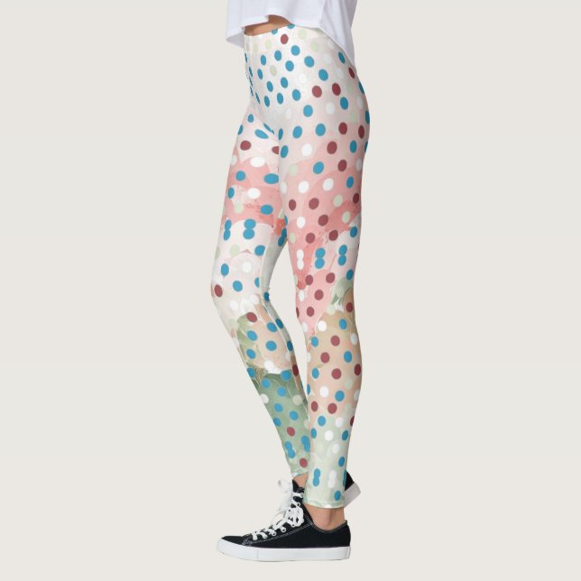 Polka dot rainbow pattern leggings (Links)