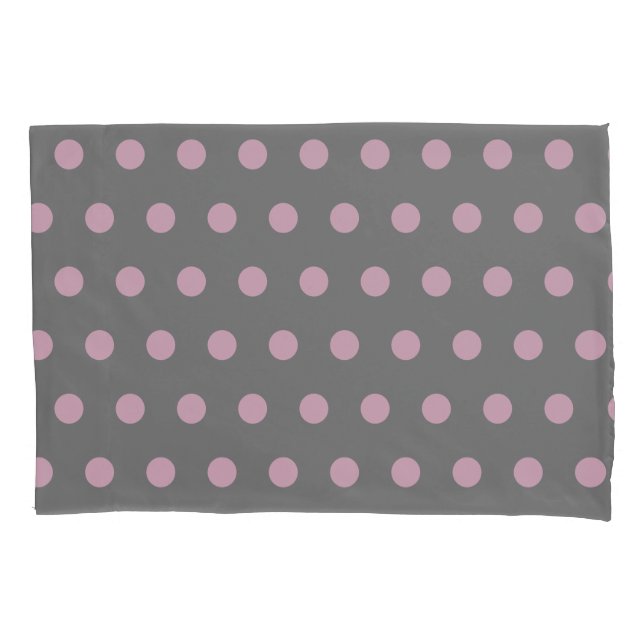 Polka Dot Reversible Pillowcase (dunkelgrau) Kissenbezug (Vorderseite)