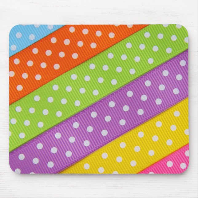 Polka Dot Ribbons Mouse Pad Mousepad (Vorne)