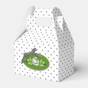 Polka Dot Rose Weißseitiges Gastgeschenk Geschenkschachtel